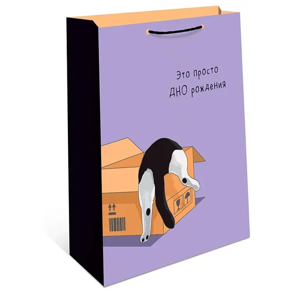 Подарочный пакет Арт и дизайн 18x22.3x0.4 см цвет разноцветный